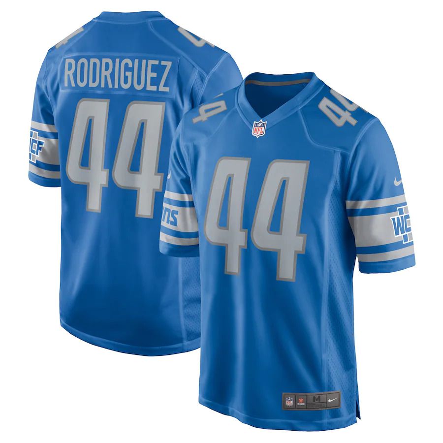 Men Detroit Lions #44 Malcolm Rodriguez Nike Blue Player Game NFL Jersey->detroit lions->NFL Jersey